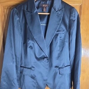 Victor Alfaro Women's Satin Black Blazer Box L